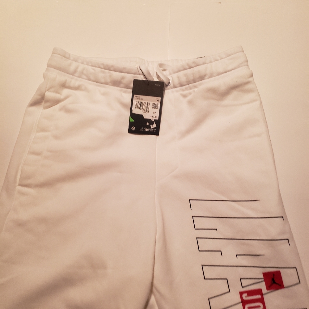 Nike Air Jordan White Jumpman Fleece Shorts - Picture 16 of 16